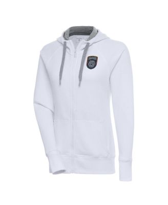 Женская белая куртка с капюшоном на молнии Antigua Women's White San Diego FC Victory