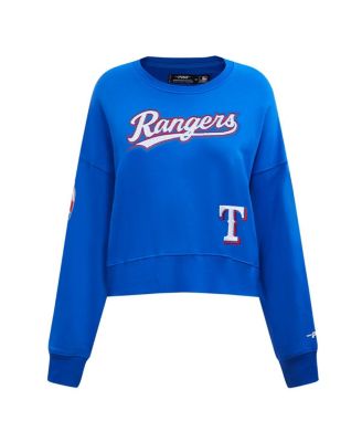 Women's Royal Texas Rangers Game Day Classics Crewneck Pullover Sweatshirt