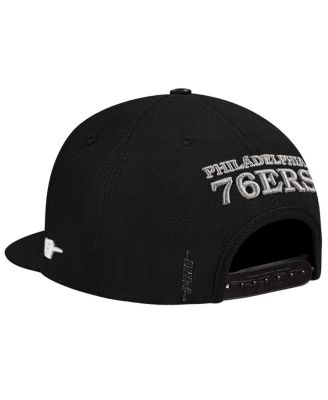 Men's Cream/Black Philadelphia 76ers French Terry Snapback Hat