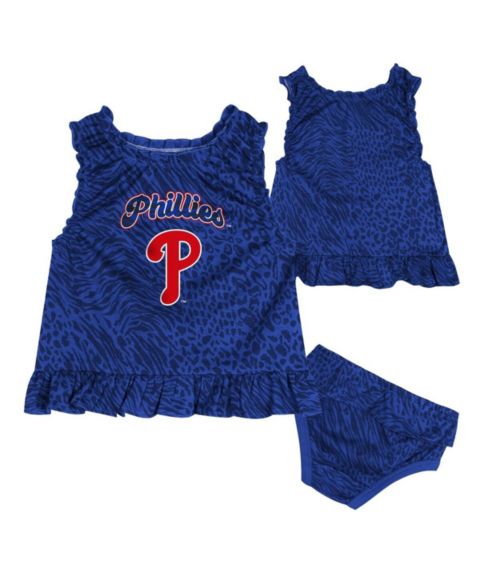 Outerstuff Baby Boys and Girls 2-Piece Blue Philadelphia Phillies Playground Dress and Bloomers Set
