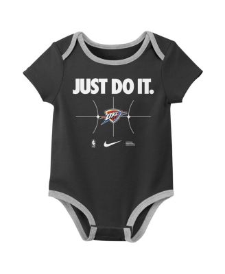 Newborn Navy/Black&nbsp;Oklahoma City Thunder Just Do It Bodysuit Set 2-Pack