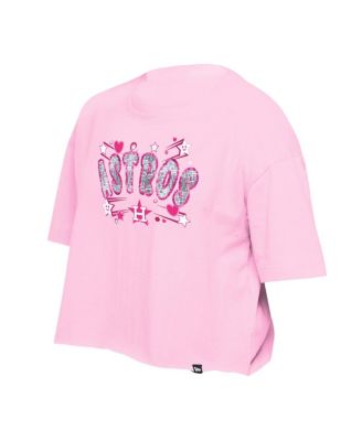 Big Girls Light Pink Houston Astros Flip Sequin Team T-Shirt