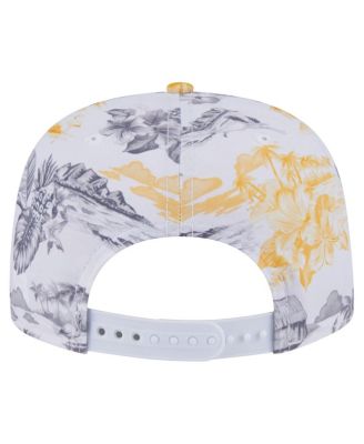 Men's White Pittsburgh Pirates Printed Island Golfer Snapback Hat