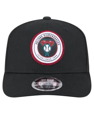 Men's Black Arizona Diamondbacks Circle Patch 9SEVENTY Stretch-Snap Hat