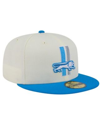 Men's White/Blue Detroit Lions Throwback Main 59FIFTY Fitted Hat