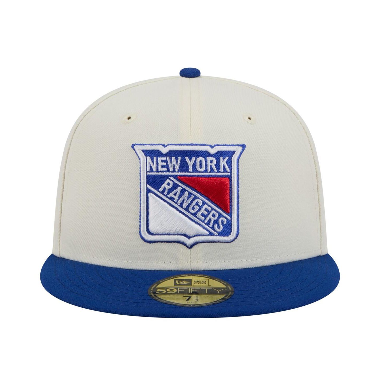 Мужская кепка New Era White New York Rangers Chrome Two-Toned 59FIFTY Fitted Hat — фото 2