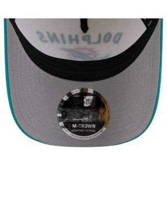 Men's Cream/Aqua Miami Dolphins 2025 NFL Draft 9FORTY A-Frame M-Crown Adjustable Hat