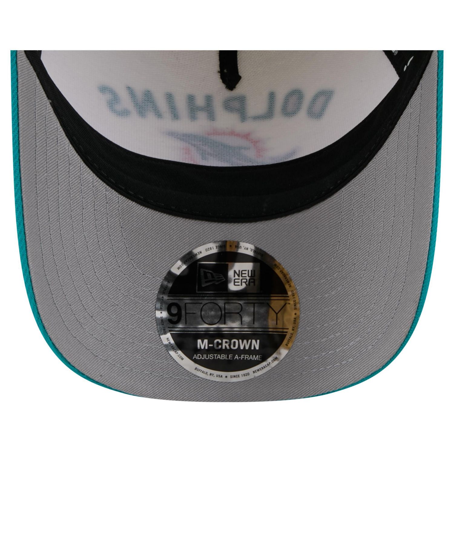 Men's Cream/Aqua Miami Dolphins 2025 NFL Draft 9FORTY A-Frame M-Crown Adjustable Hat