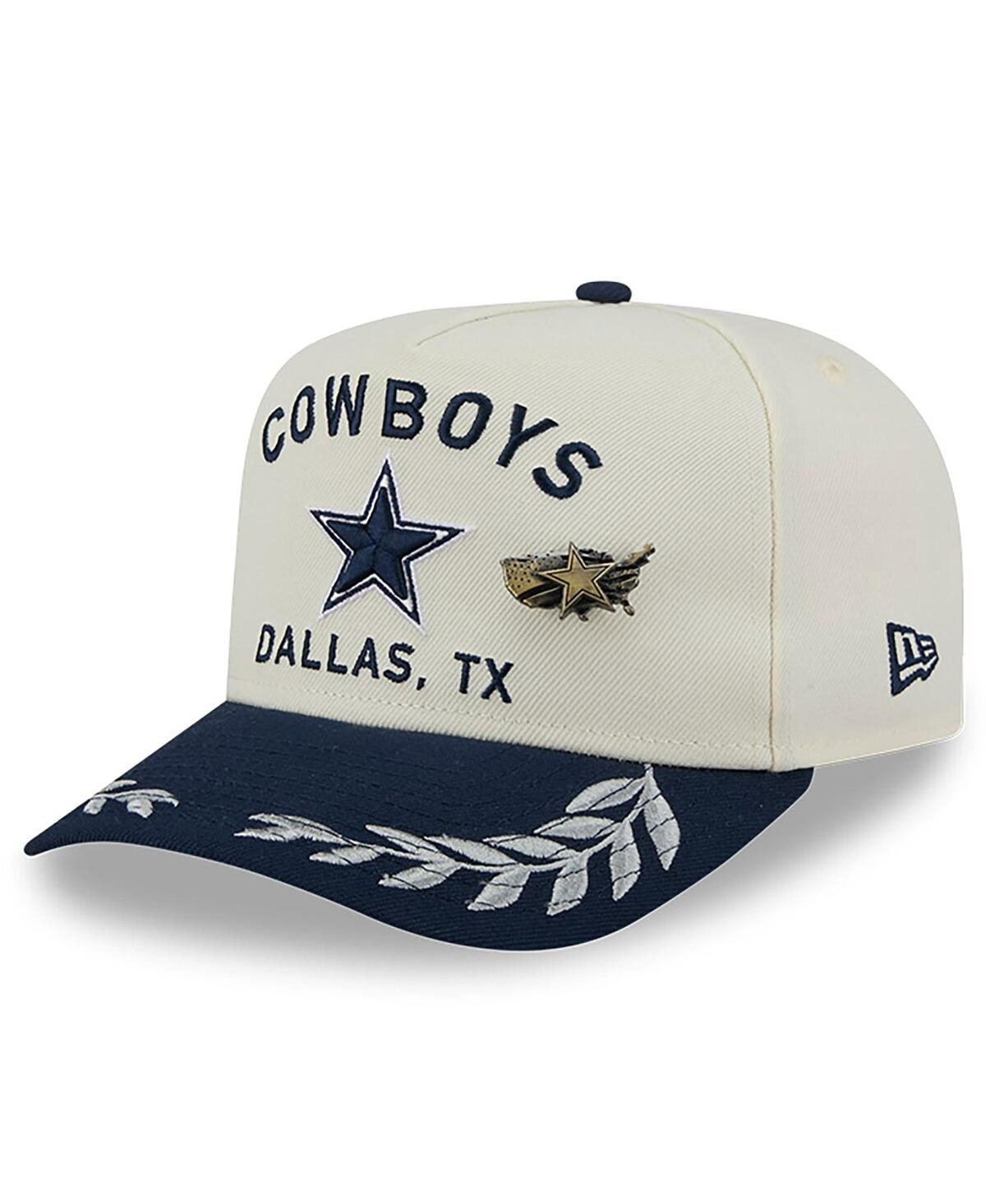 New Era Men's Cream/Navy Dallas Cowboys 2025 Nfl Draft A-Frame 59FIFTY Fitted Hat - Cream, Navy
