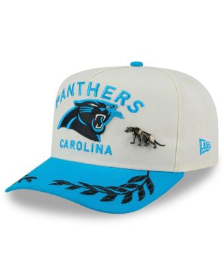New Era - Men's Cream/Blue Carolina Panthers 2025 NFL Draft A-Frame 59FIFTY Fitted Hat