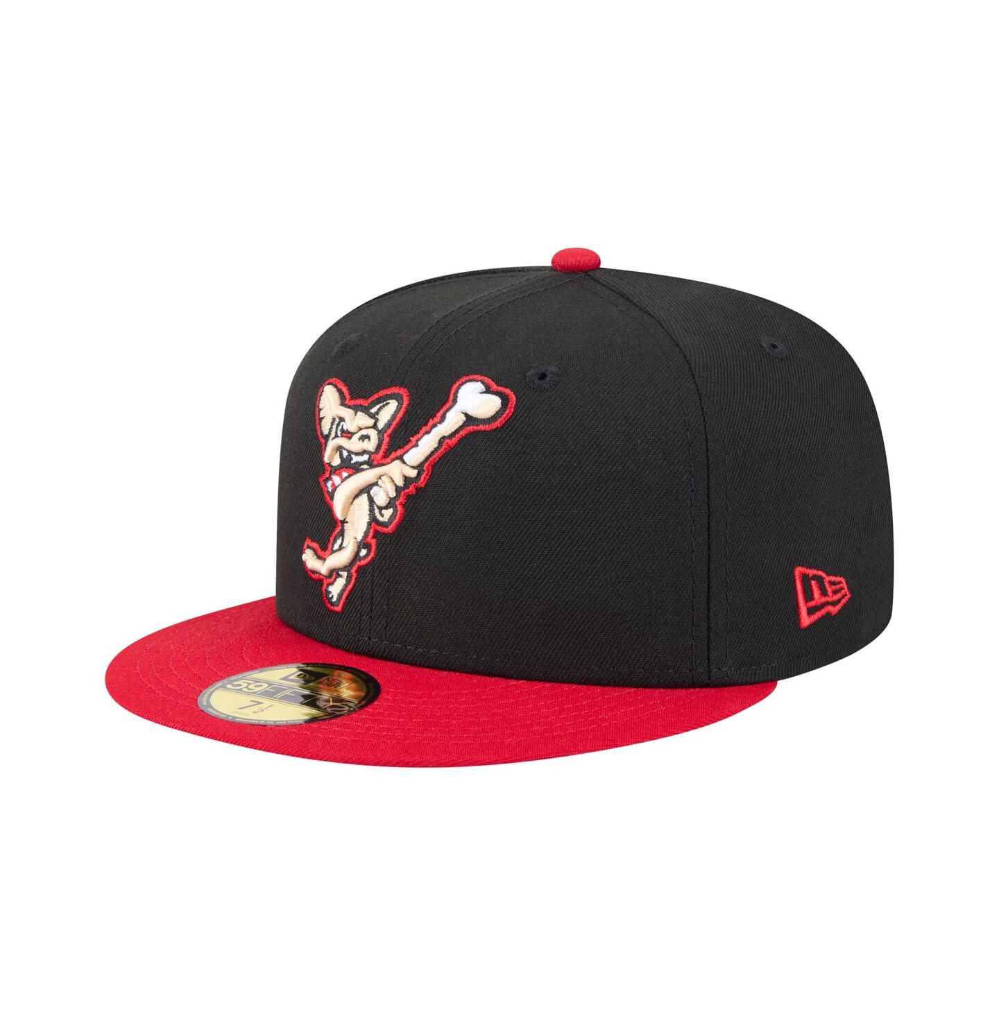 Мужская кепка New Era Black/Red El Paso Chihuahuas Authentic Collection 59FIFTY Fitted Hat — фото 1