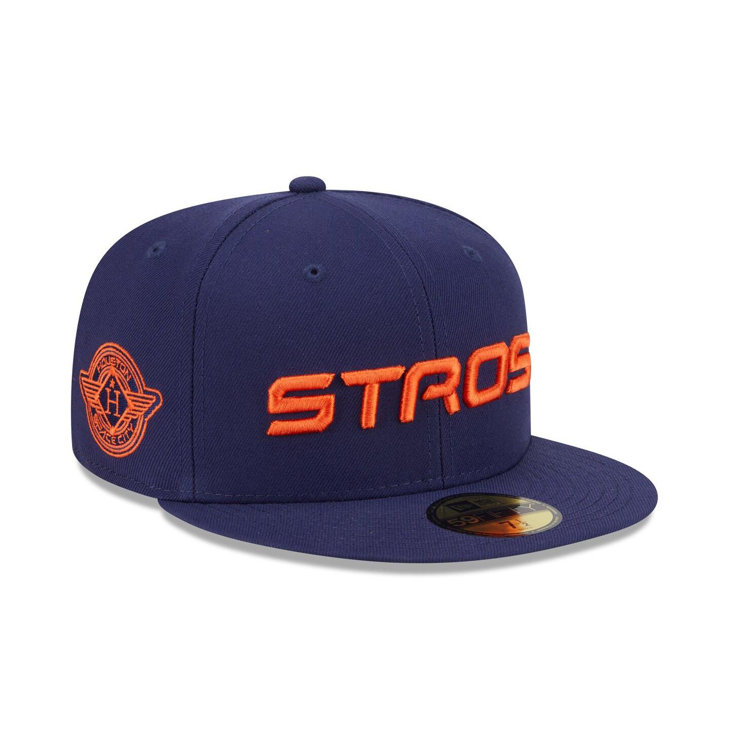 Мужские головные уборы New Era Navy Houston Astros 2025 City Connect Fan Pack 59FIFTY Fitted Hat — фото 1