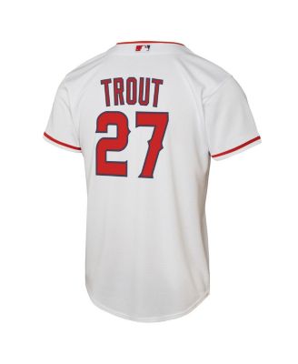 Big Boys and Girls Mike Trout White Los Angeles Angels Home Replica Player Jersey