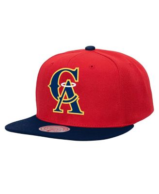 Mitchell & Ness - Men's Red California Angels Cooperstown Collection Basic Flip Snapback Hat