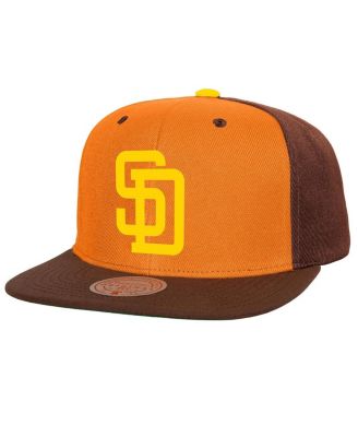 Mitchell & Ness - Men's Orange/Brown San Diego Padres Cooperstown Collection Basic Flip Snapback Hat