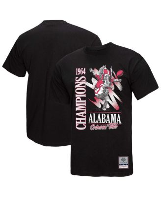 Mitchell & Ness - Men's Black Alabama Crimson Tide Retro Brush Mineral Wash T-Shirt