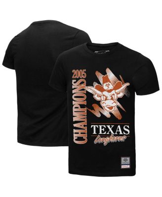 Mitchell & Ness - Men's Black Texas Longhorns Retro Brush Mineral Wash T-Shirt