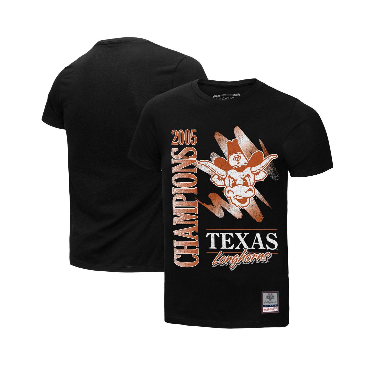 Men's Black Texas Longhorns Retro Brush Mineral Wash T-Shirt