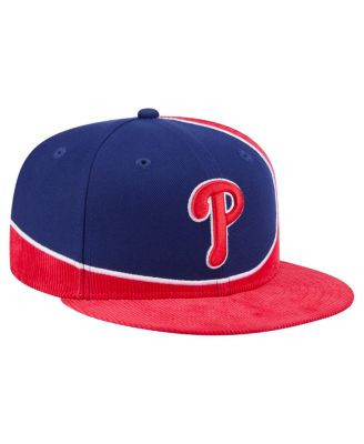 Men's Red/Royal Philadelphia Phillies Retro Split Corduroy Snapback Hat