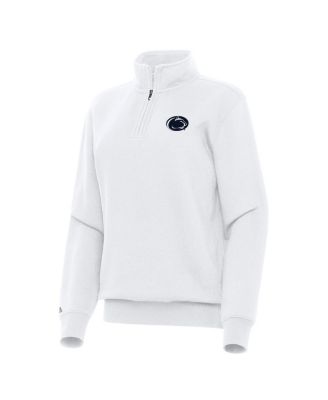 Женская белая толстовка Antigua Penn State Nittany Lions Victory Quarter с застежкой-молнией
