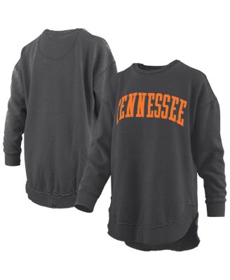 Women's Black Tennessee Volunteers M&eacute;lange Poncho Vintage Fleece Long Sleeve Pullover Sweatshirt