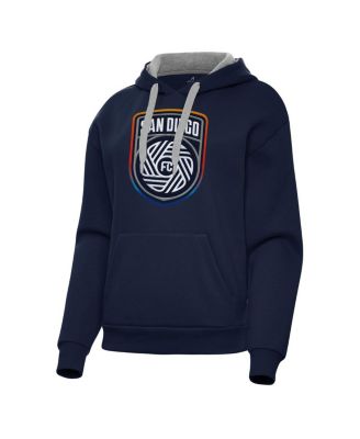 Антигуа женская темно-Сан-Диего ФК Победа пуловер толстовка с капюшоном