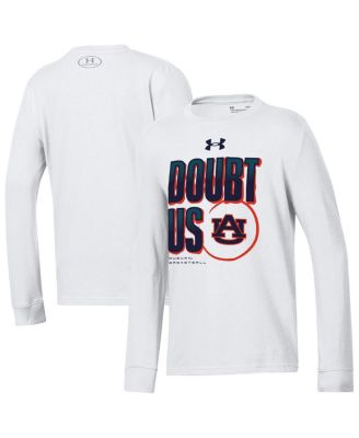 Under Armour - Big Boys and Girls White Auburn Tigers March Madness Unity Long Sleeve T-Shirt