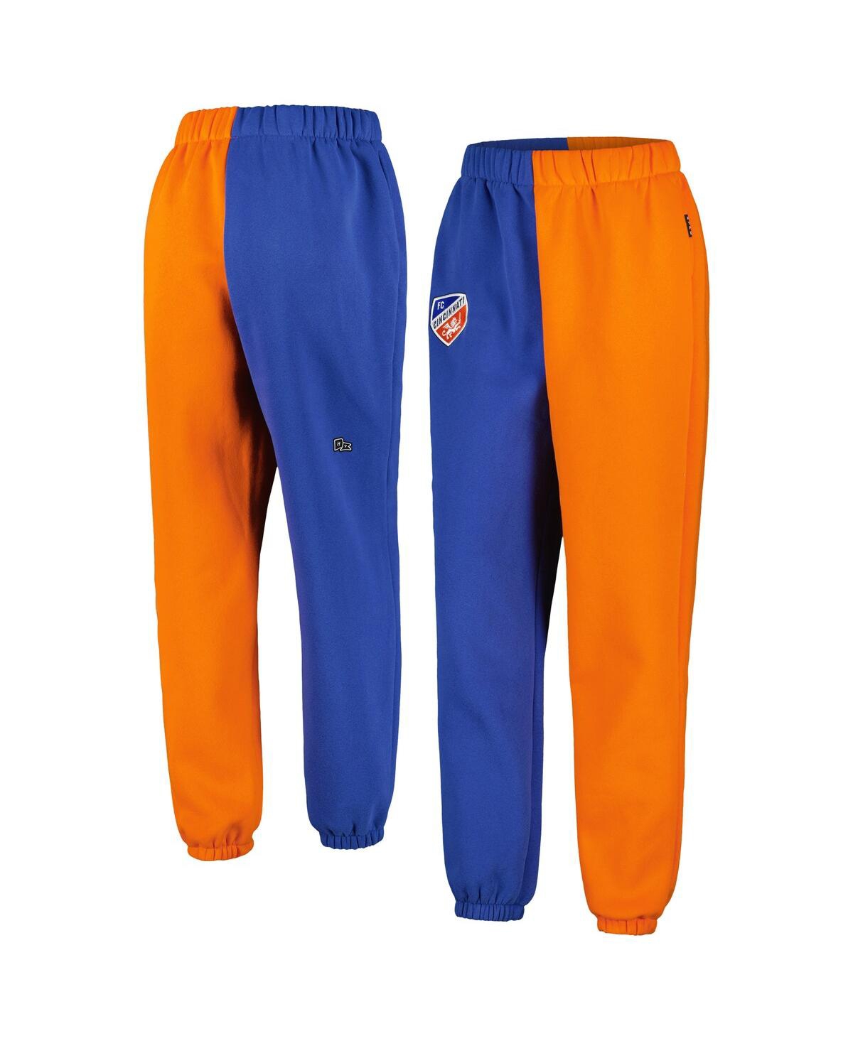 Women's Blue/Orange Fc Cincinnati Color Block Sweatpants - Blue, Orange