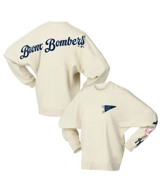 Fanatics - Women's Tan New York Yankees Pennant Flag Branded Fleece Pullover Sweatshirt