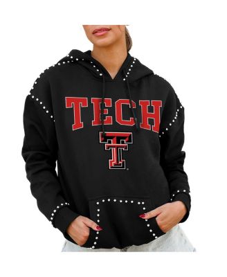 Gameday Couture - Women's Black Texas Tech Red Raiders Studded Pullover Hoodie
