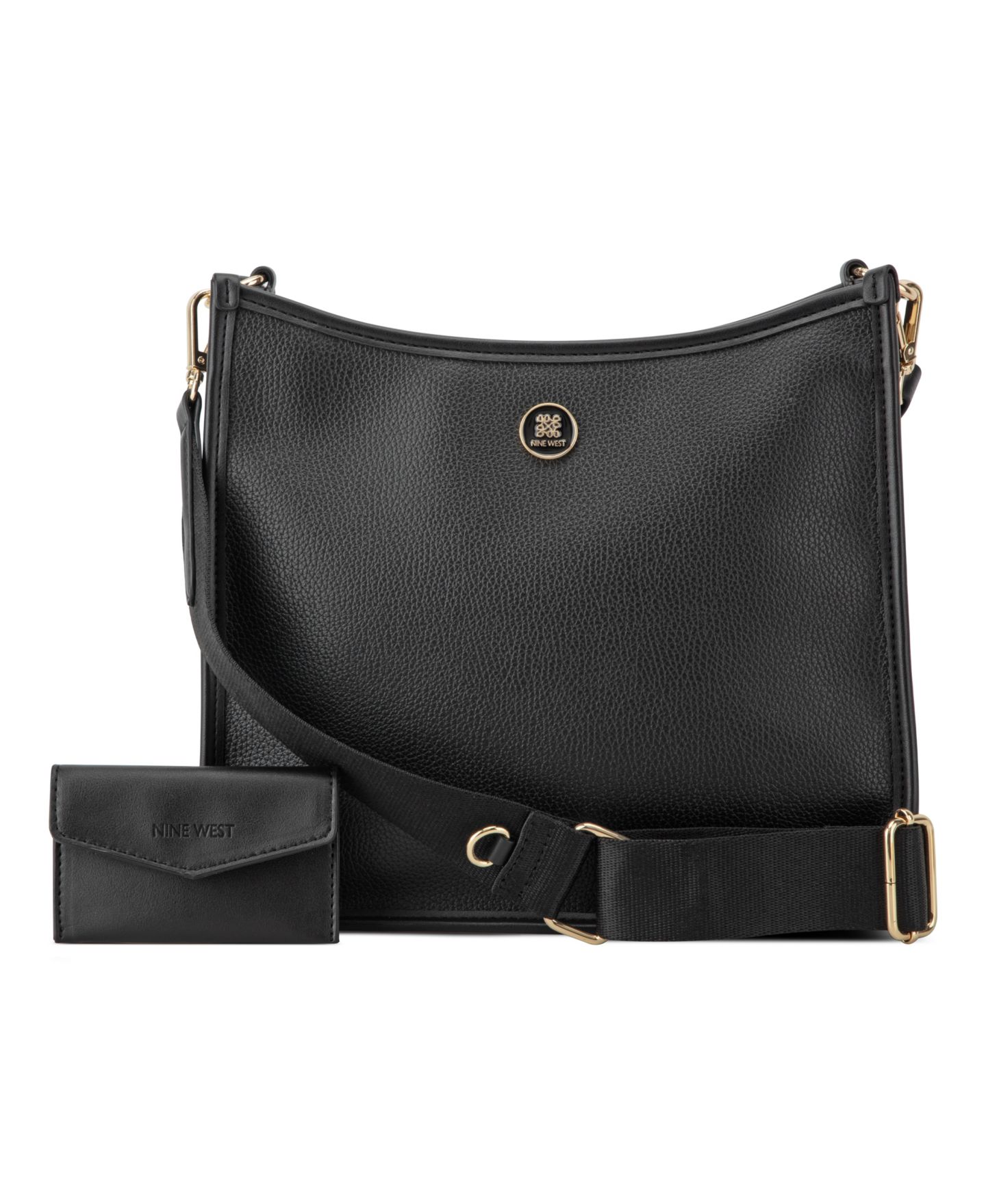 Женская сумка Nine West Nalini Large Swing Crossbody, цвет: Чёрный — фото 1