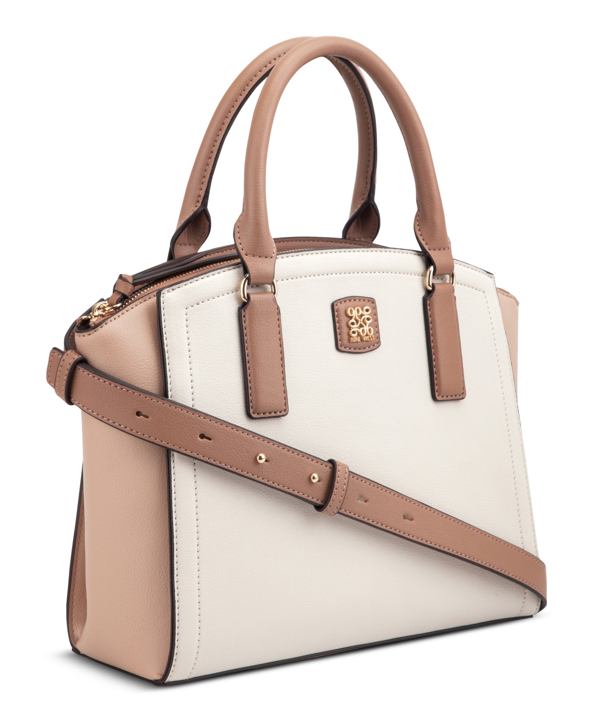 Shop Nine West Coen Medium Satchel Bag In Milk Multi