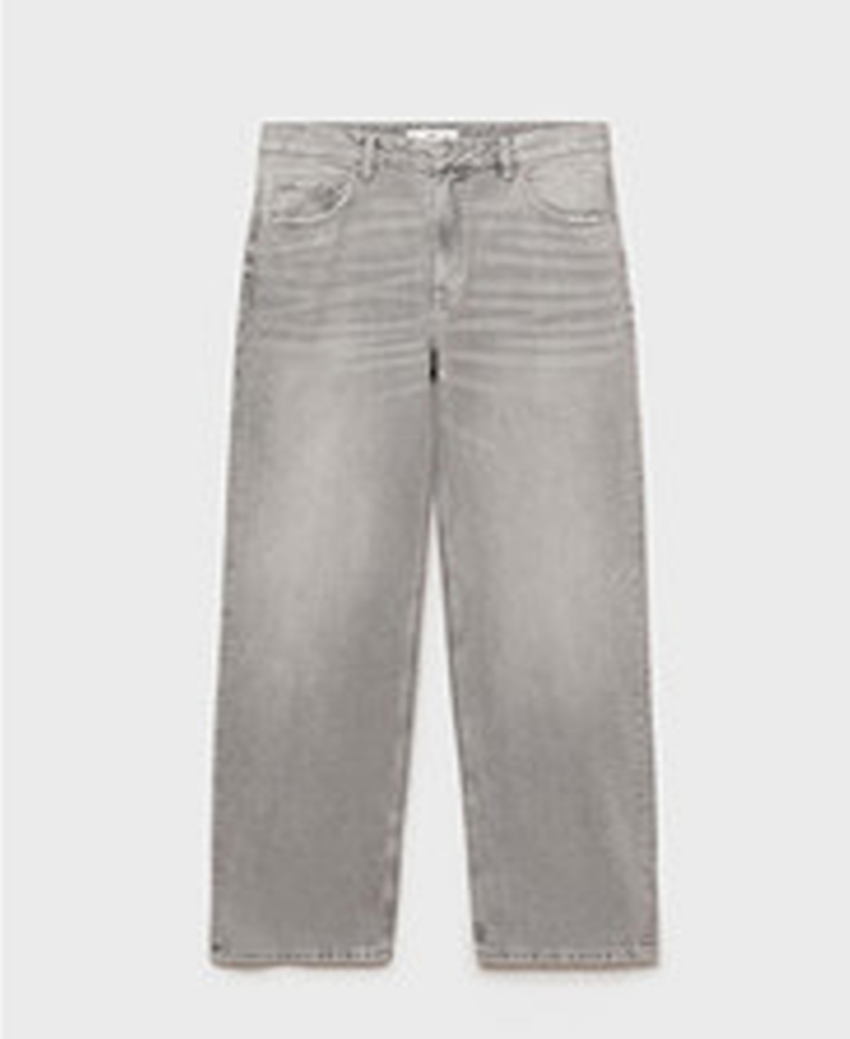 Mango High Waist Straight Leg Jeans In Gray