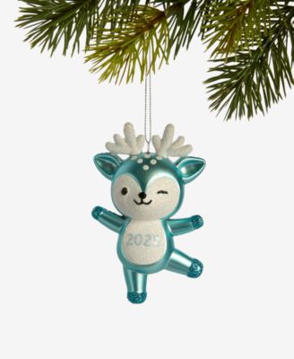 Holiday Lane - Baby's First Blue Glass Deer Ornament