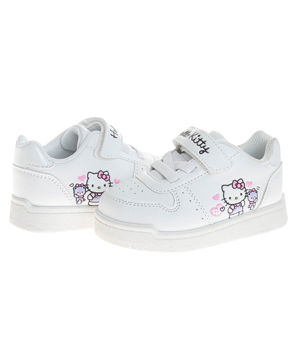 Hello Kitty Toddler Girls Hook And Loop Sneakers In White