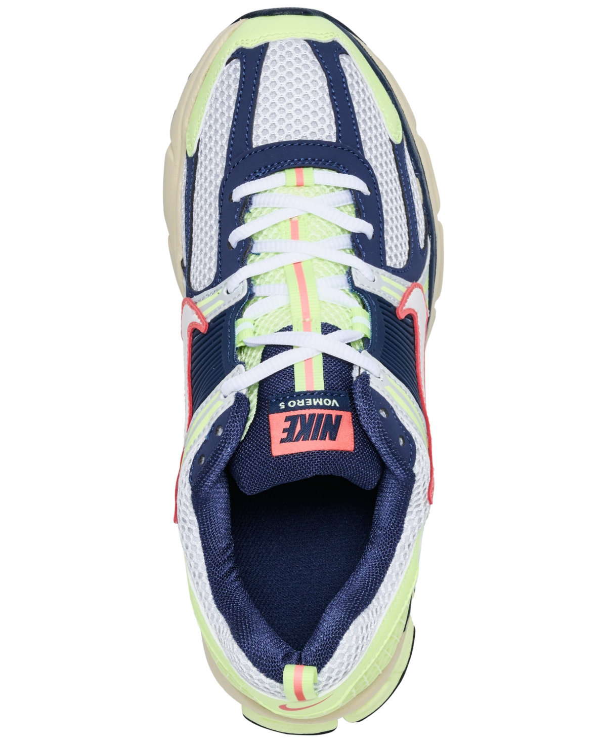 Nike Big Kids Vomero 5 Casual Sneakers From Finish Line In Barely Volt,navy