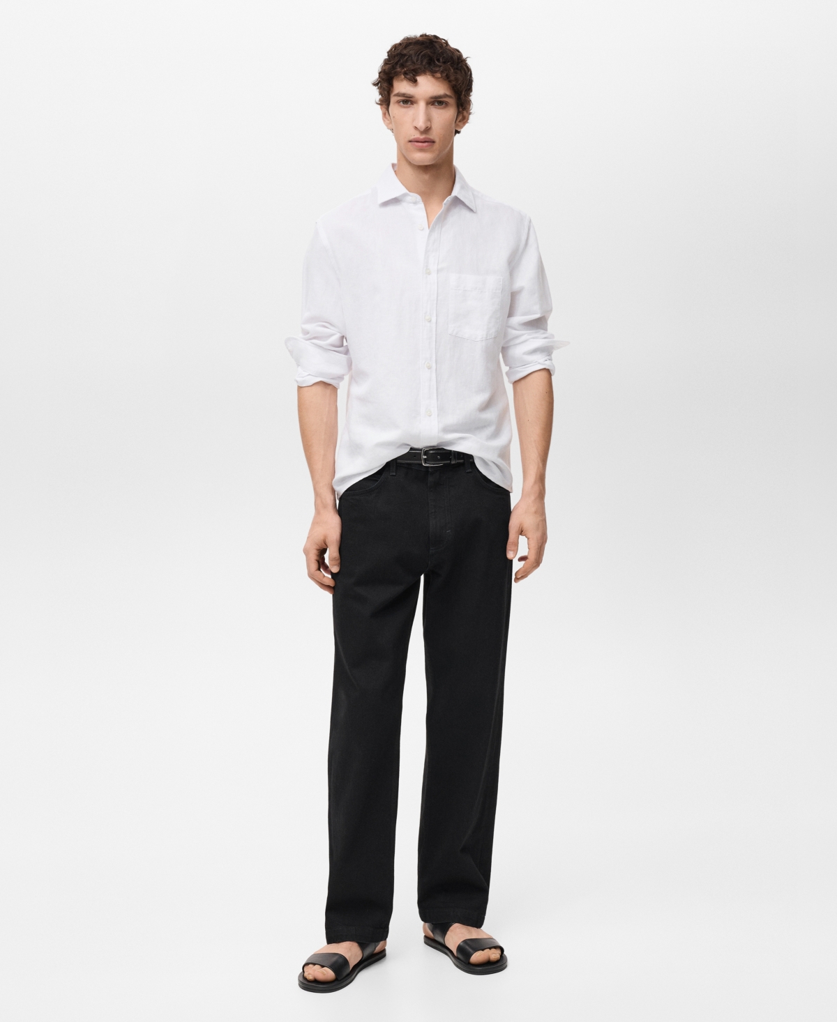 Mango Men's Classic-Fit Linen Shirt