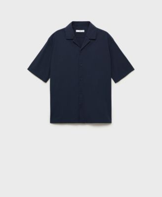 Men's Textured Bowling Collar Shirt