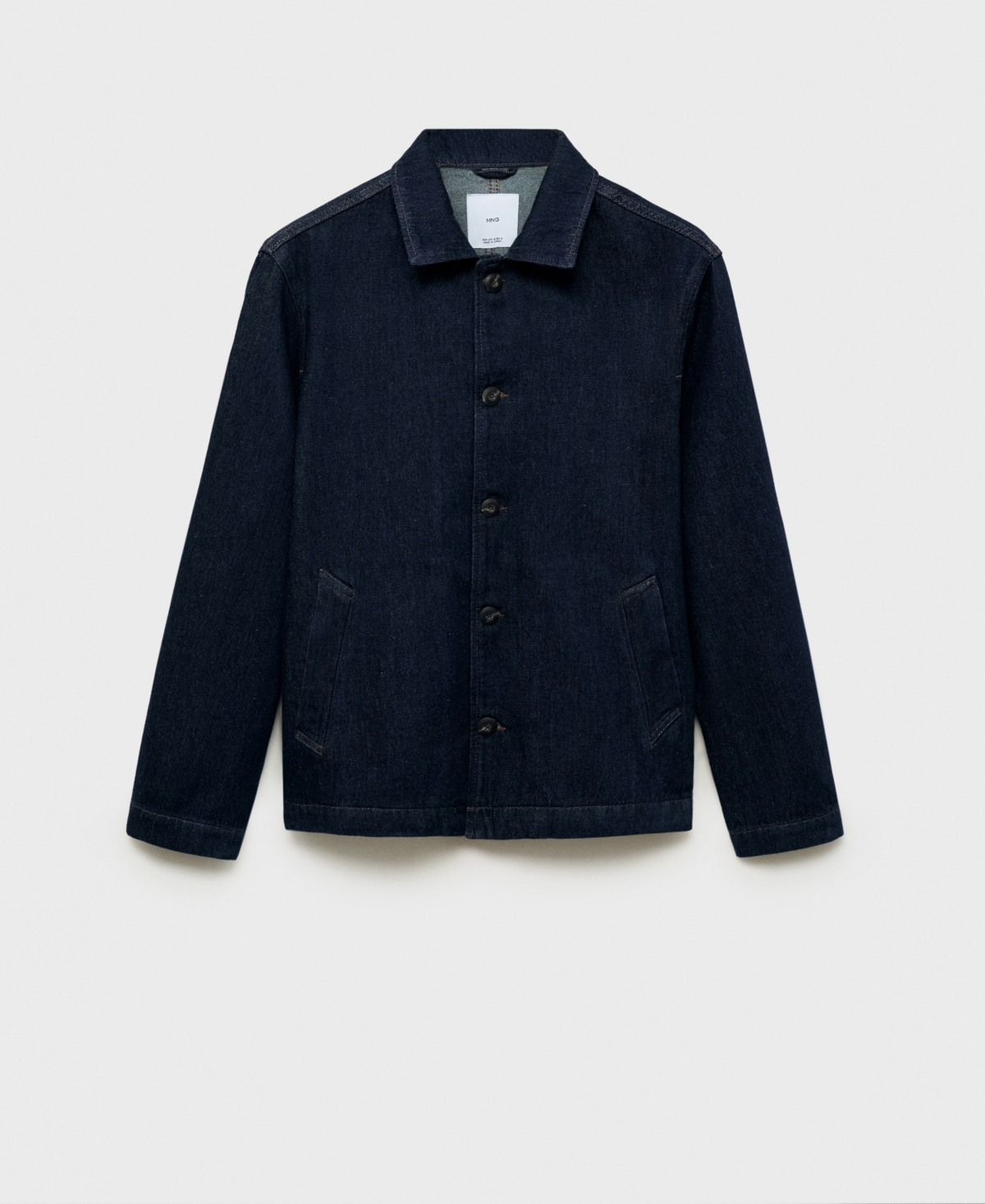 Men's Regular-Fit Denim Overshirt Jacket - Open Blue