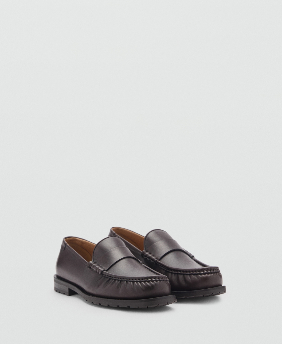 Men's Leather Loafers - Brown