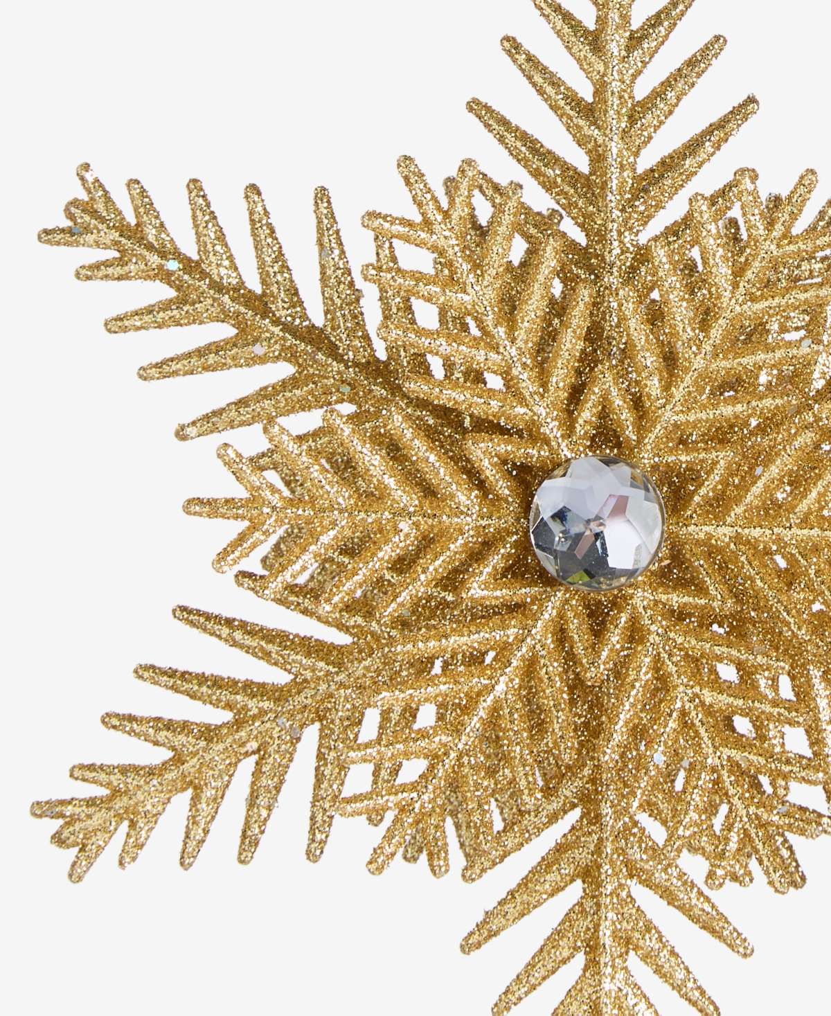Holiday Lane Blessed Gold-tone Snowflake Ornament, Macy's Exclusive In Transparent