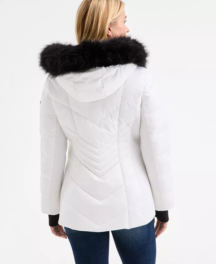 Women's Faux-Fur-Trim Hooded Puffer Coat - thumbnail 6