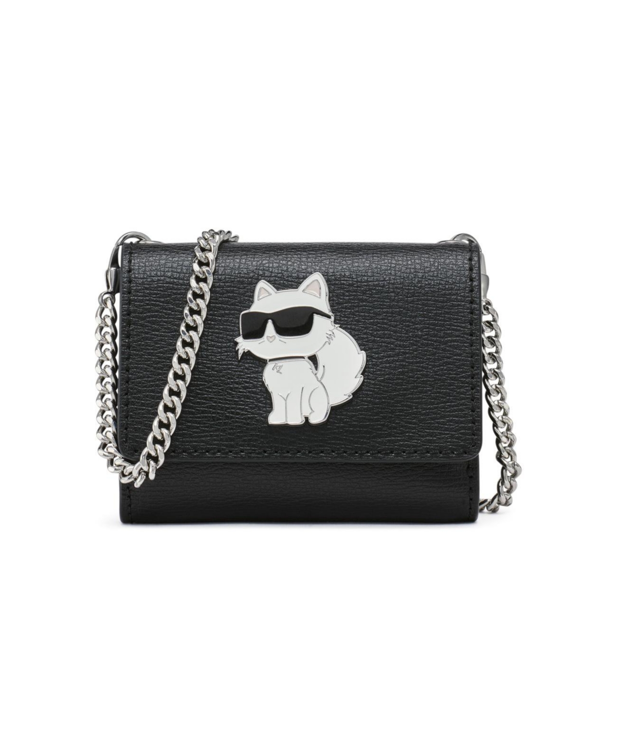 Karl Lagerfeld Chain Wallet In White,black 2