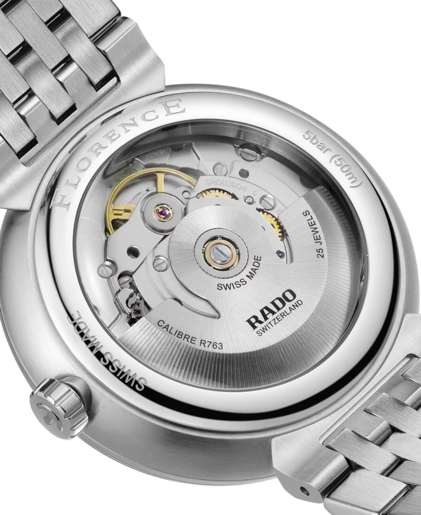 Часы Rado Unisex Swiss Automatic Florence Stainless Steel Bracelet Watch 39mm — фото 4