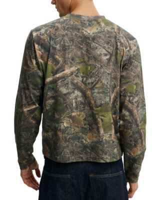 Мужская укороченная футболка с длинным рукавом ИЗ ХЛОПКА