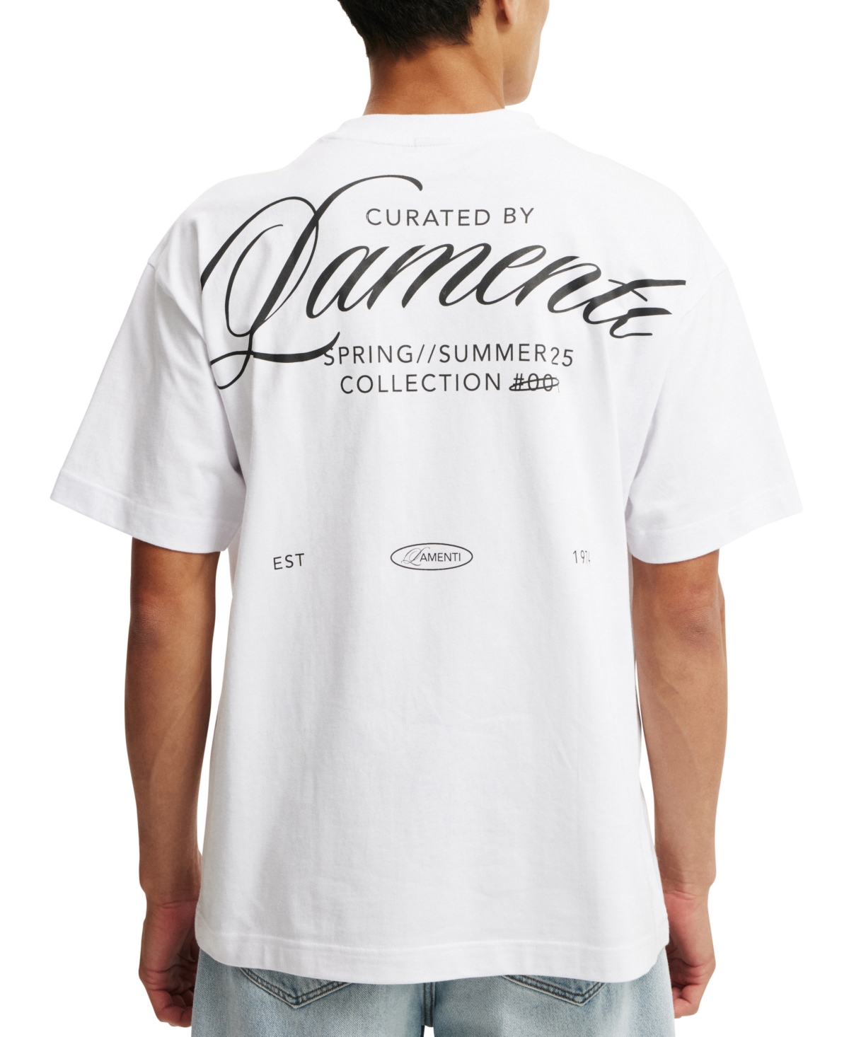 COTTON ON MEN'S BOX FIT TEXT T-SHIRT 