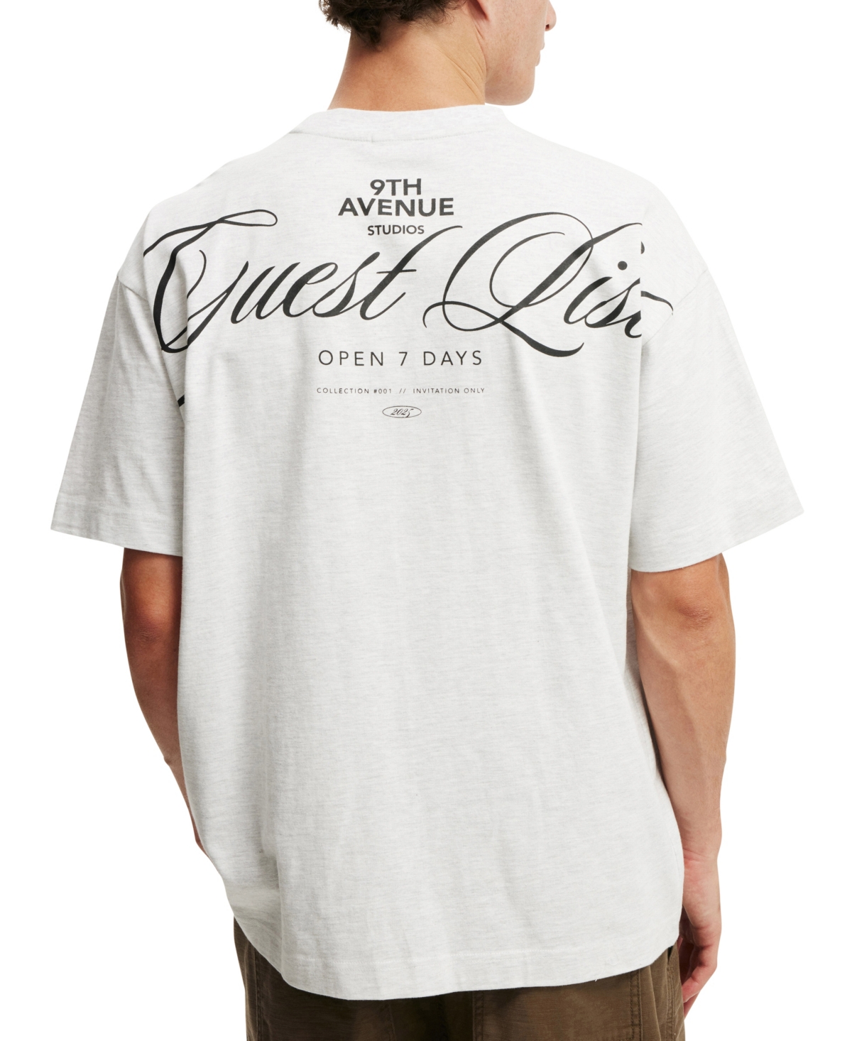 COTTON ON MEN'S BOX FIT TEXT T-SHIRT 