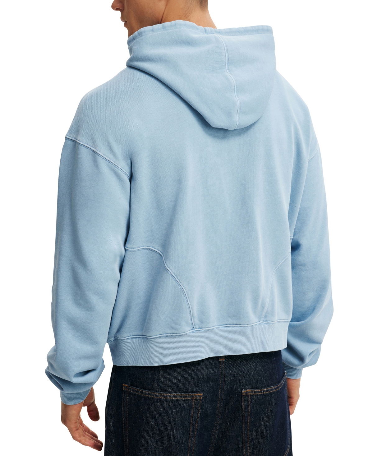 Shop Cotton On Men's Cropped Zip Up Hoodie