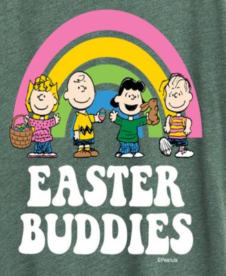Plus Size Peanuts Easter Buddies Graphic Crew Neck T-Shirt