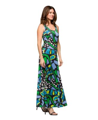 Women's Scoop Neck A Line Sleeveless Maxi Dress